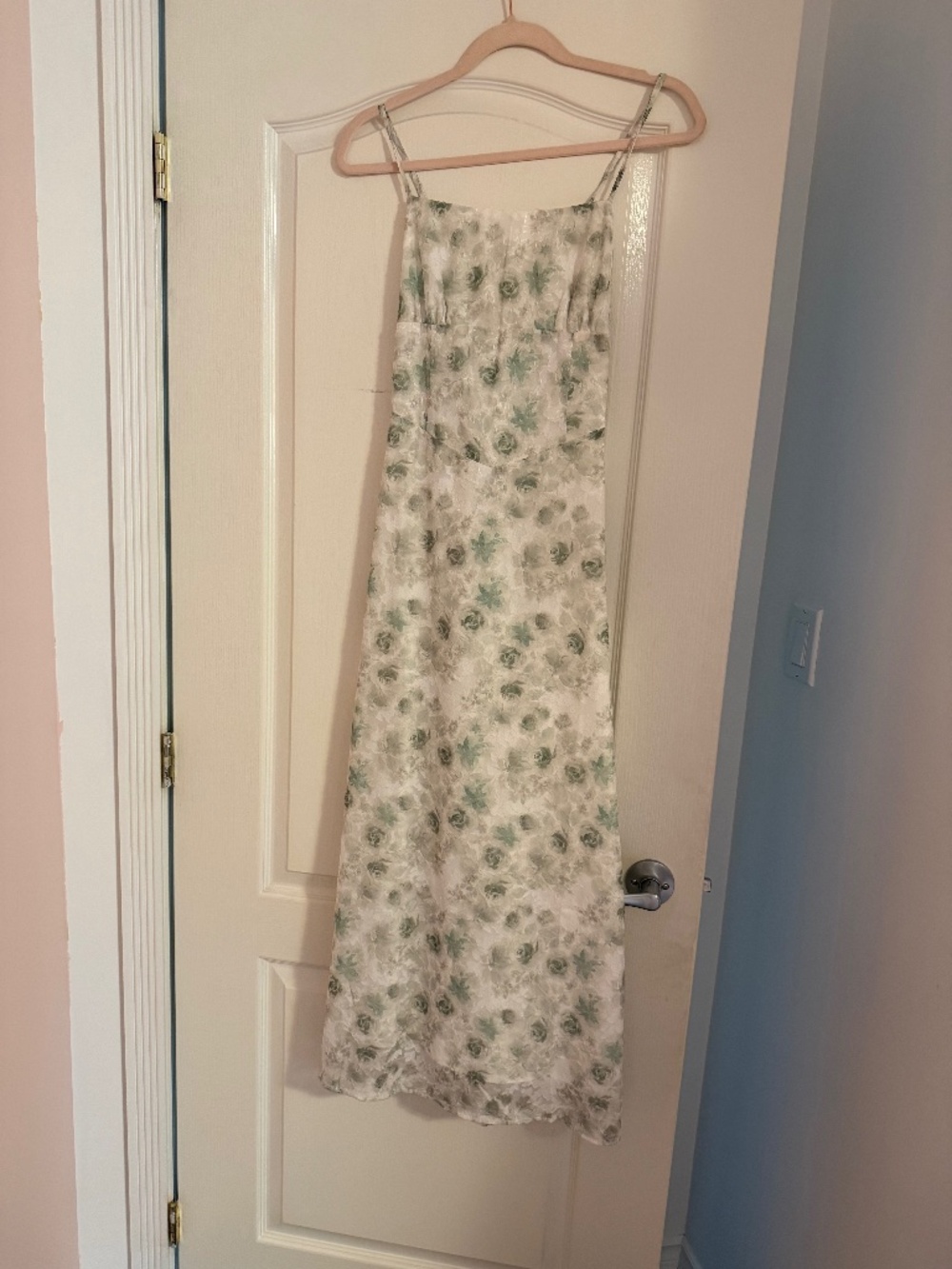 Green floral dress